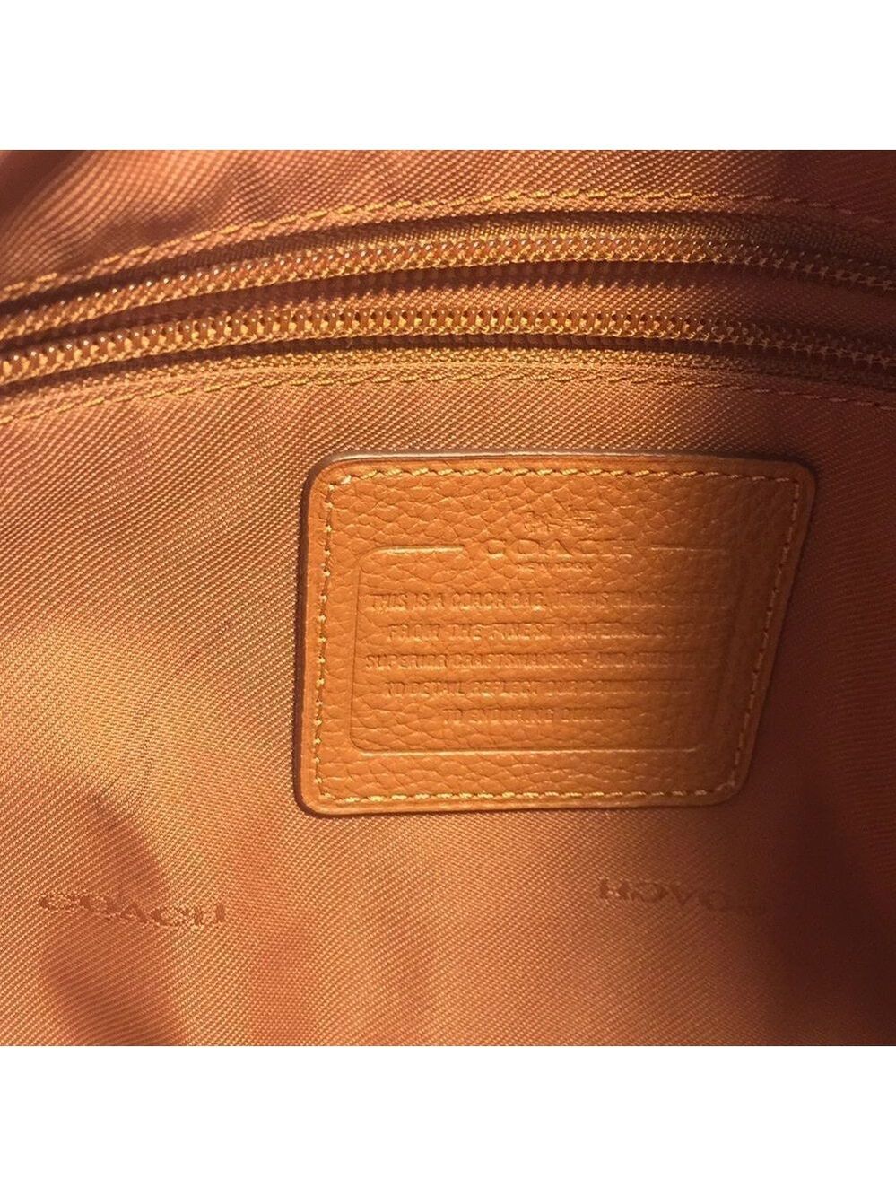 Coach Classic Shoulder BAG with Dust Bag, Brown Pebbled leather Adjustable strap - Picture 5 of 16